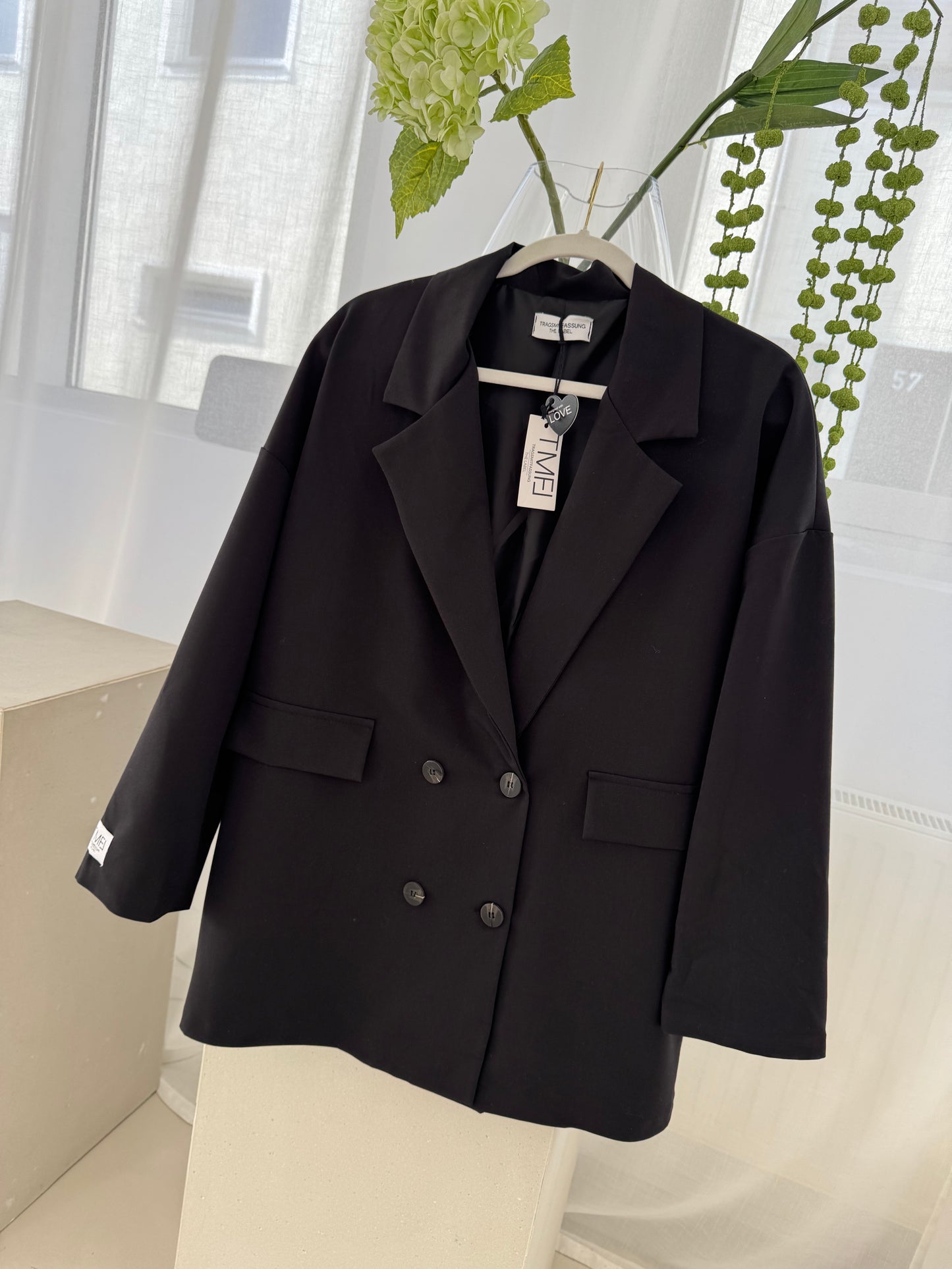 Signature Blazer mit Patch schwarz