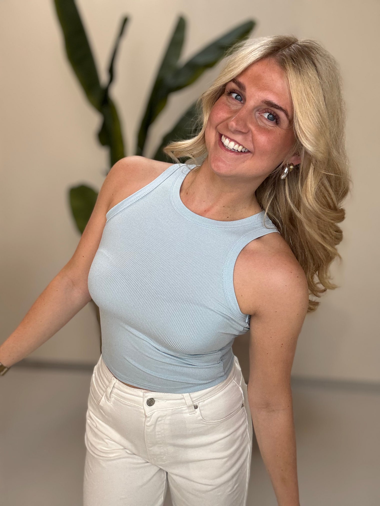 Stretch Top BEST BASIC EVER hellblau