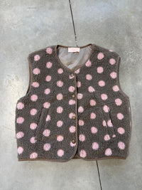 DOTS Weste Teddy taupe/rosa