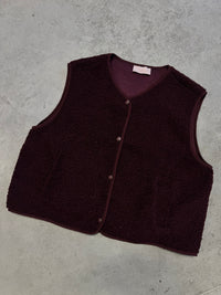 Signature Weste Teddy burgundy