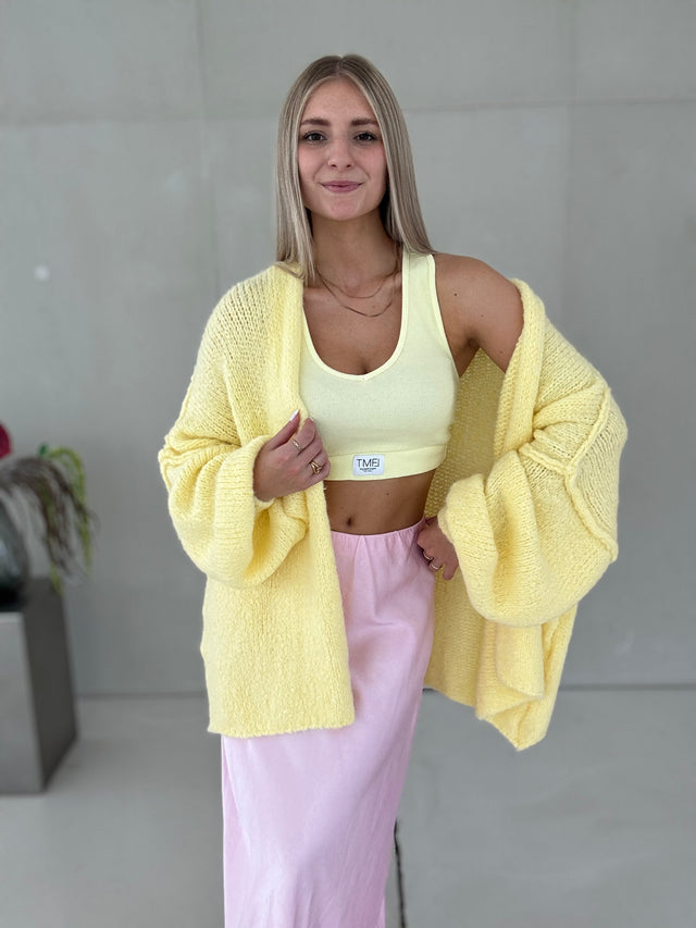 Signature Cardigan COZY DREAMS buttermilk lemon