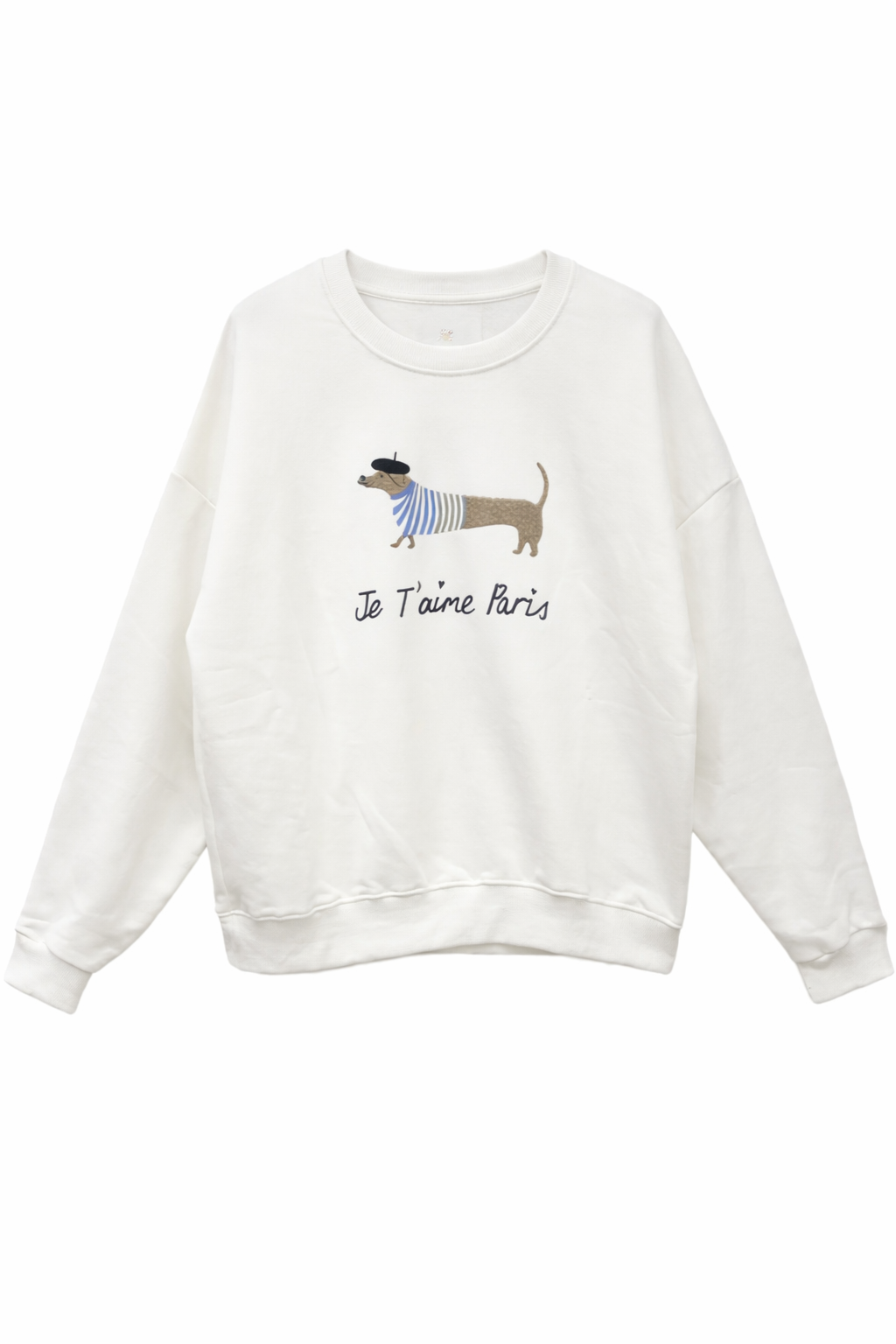 Sweater JE T`AIME PARIS weiß