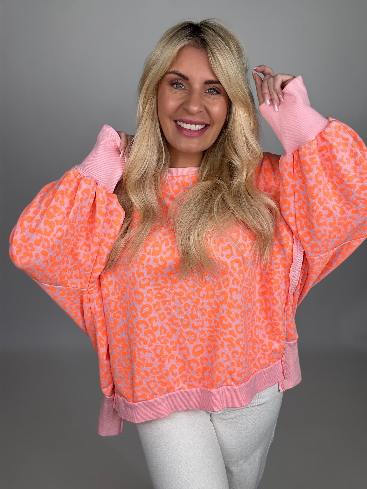 Sweater super weich rosa Leo Orange