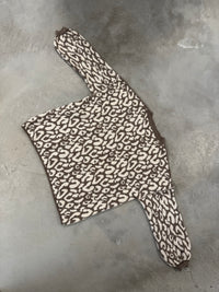 Cozy Strickpullover im angesagten Leo Muster taupe/creme