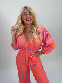 Jumpsuit BOHO rosa/hot orange