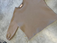 Sweater mit Rückenstickerei CREME DE LA CREME taupe