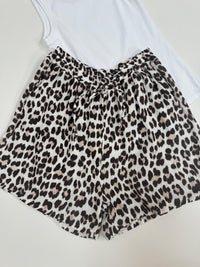 Musselin Shorts beige LEO POWER taupe/schwarz