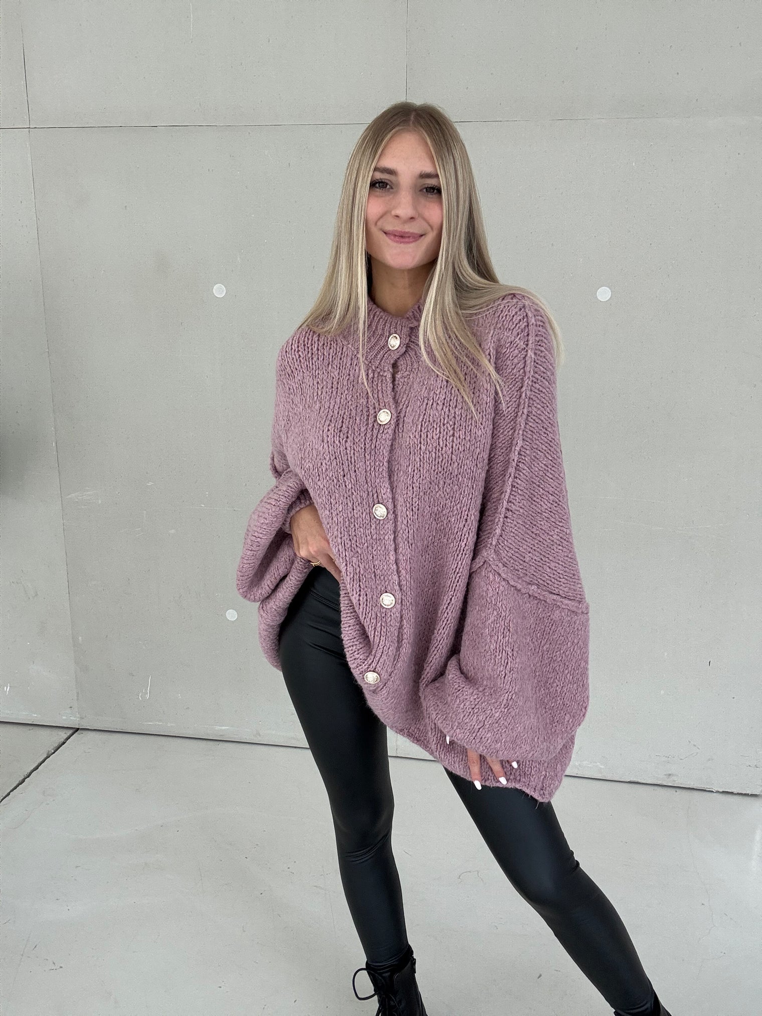 Strickjacke SUPER SOFT altrosa