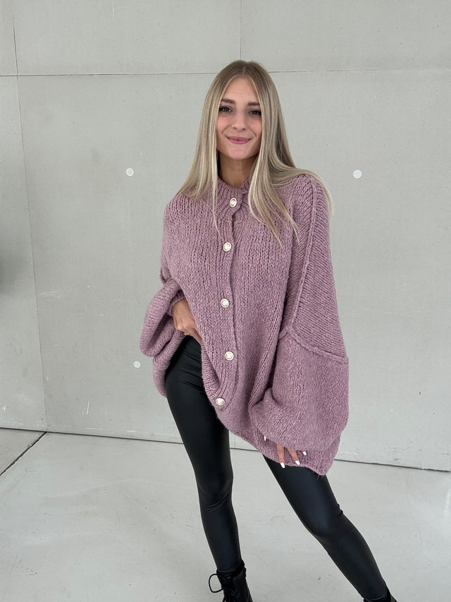 Strickjacke SUPER SOFT altrosa
