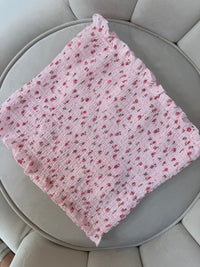 Musselin Stretch Bandeau Top FLOWER KISS rose/pink