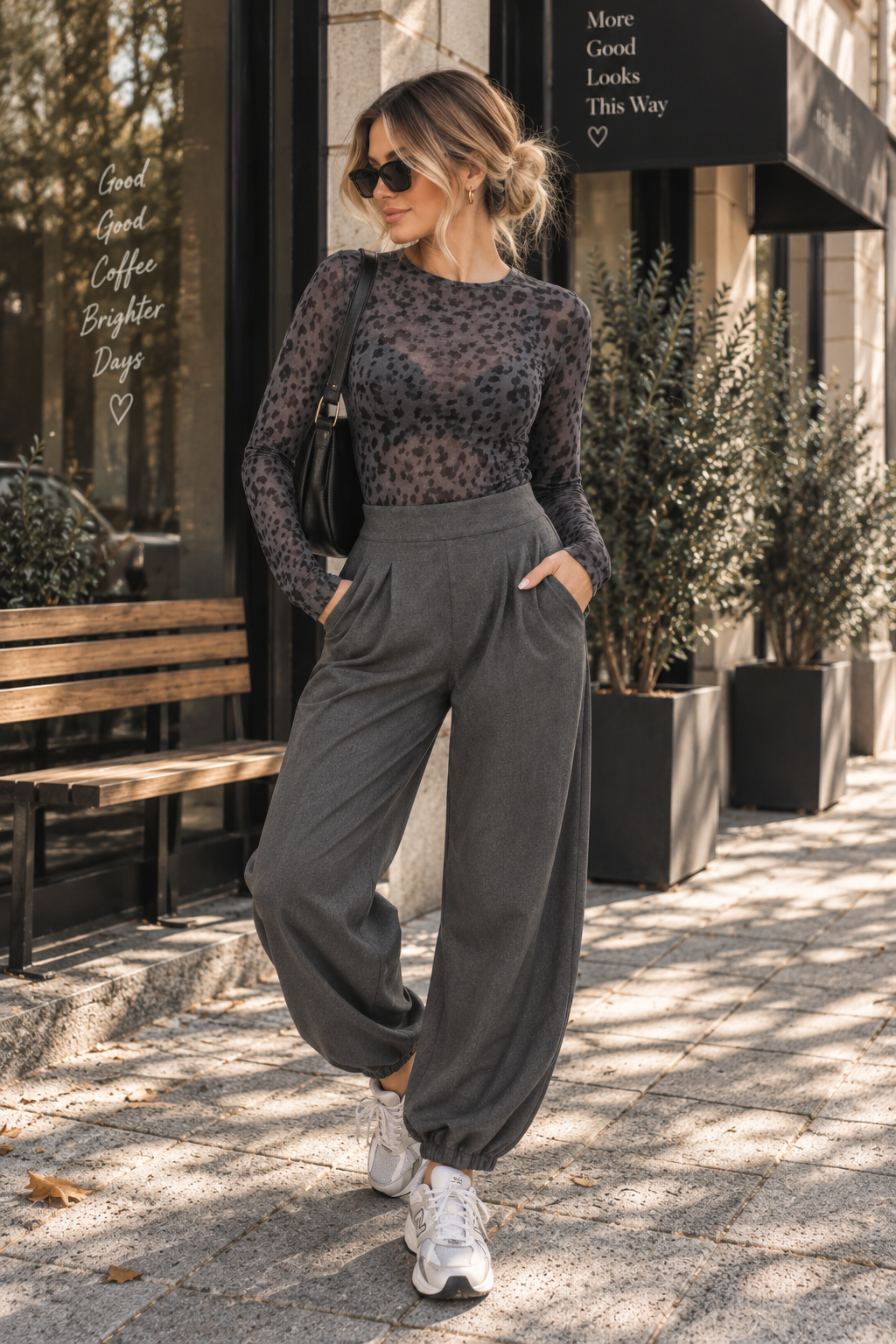 Stretchy Cashmere Langarmshirt REH grau luxuriöse Qualität