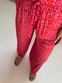 Hose rosa/orange LEO ROMANCE mit elastischem Gummizug