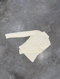 Turtle Neck Viskose Shirt weiß