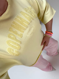 Kurz Arm Sweater COPENHAGEN GIRL kiwi gelb