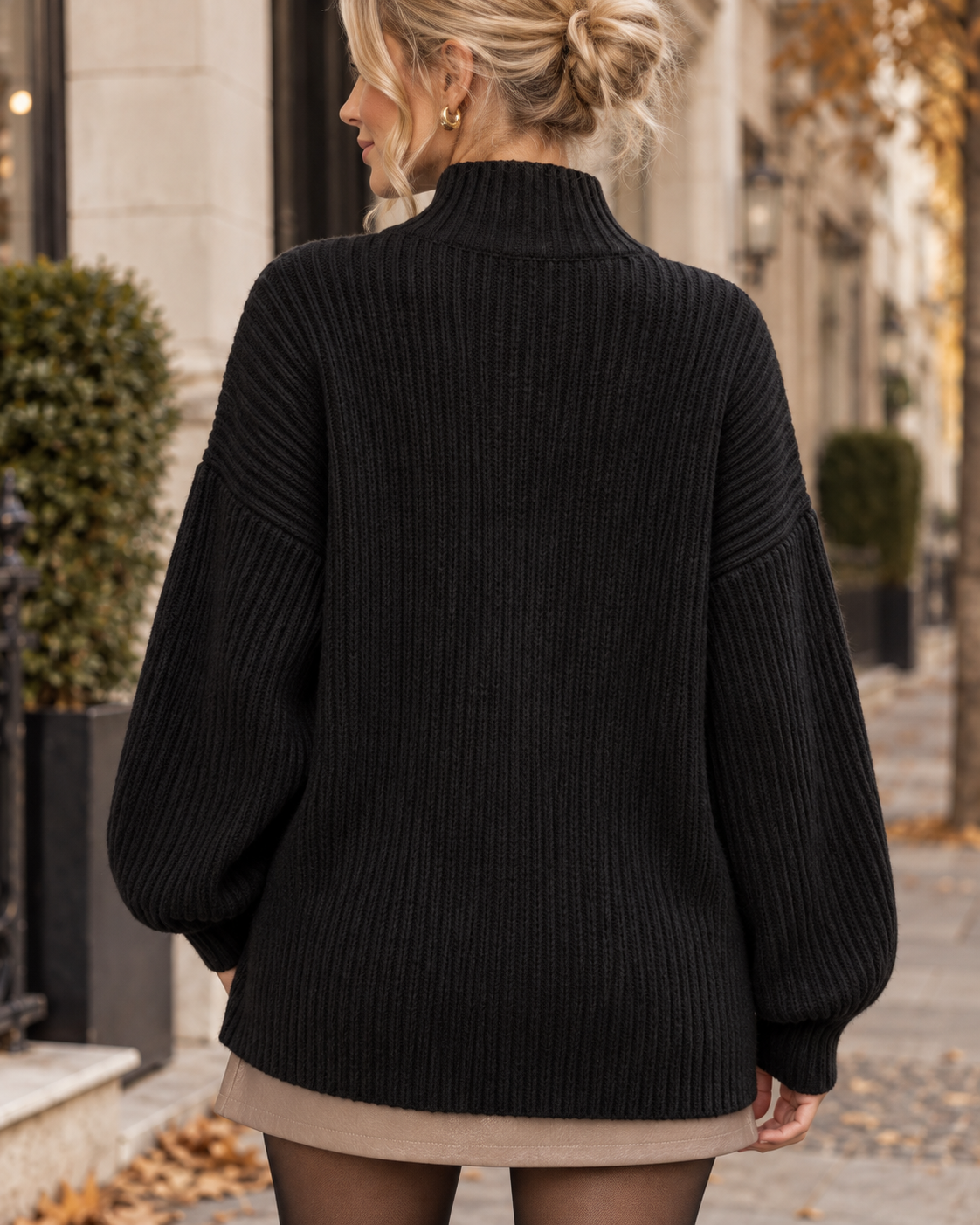 Strickjacke mit Knopfleiste schwarz