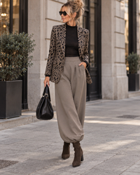Blazer LOVELY REH taupe/schwarz