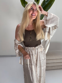 Kimono Bluse LUXURY CLEAN GIRL mit Seidenoptik