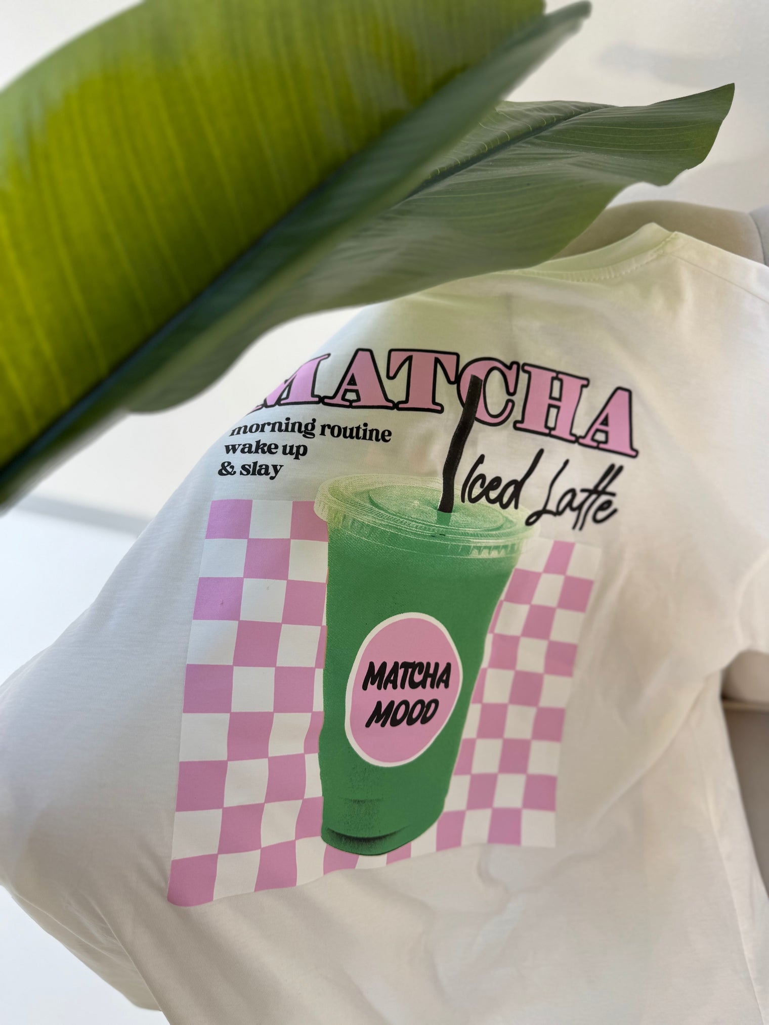 Statement Shirt Matscha weiß