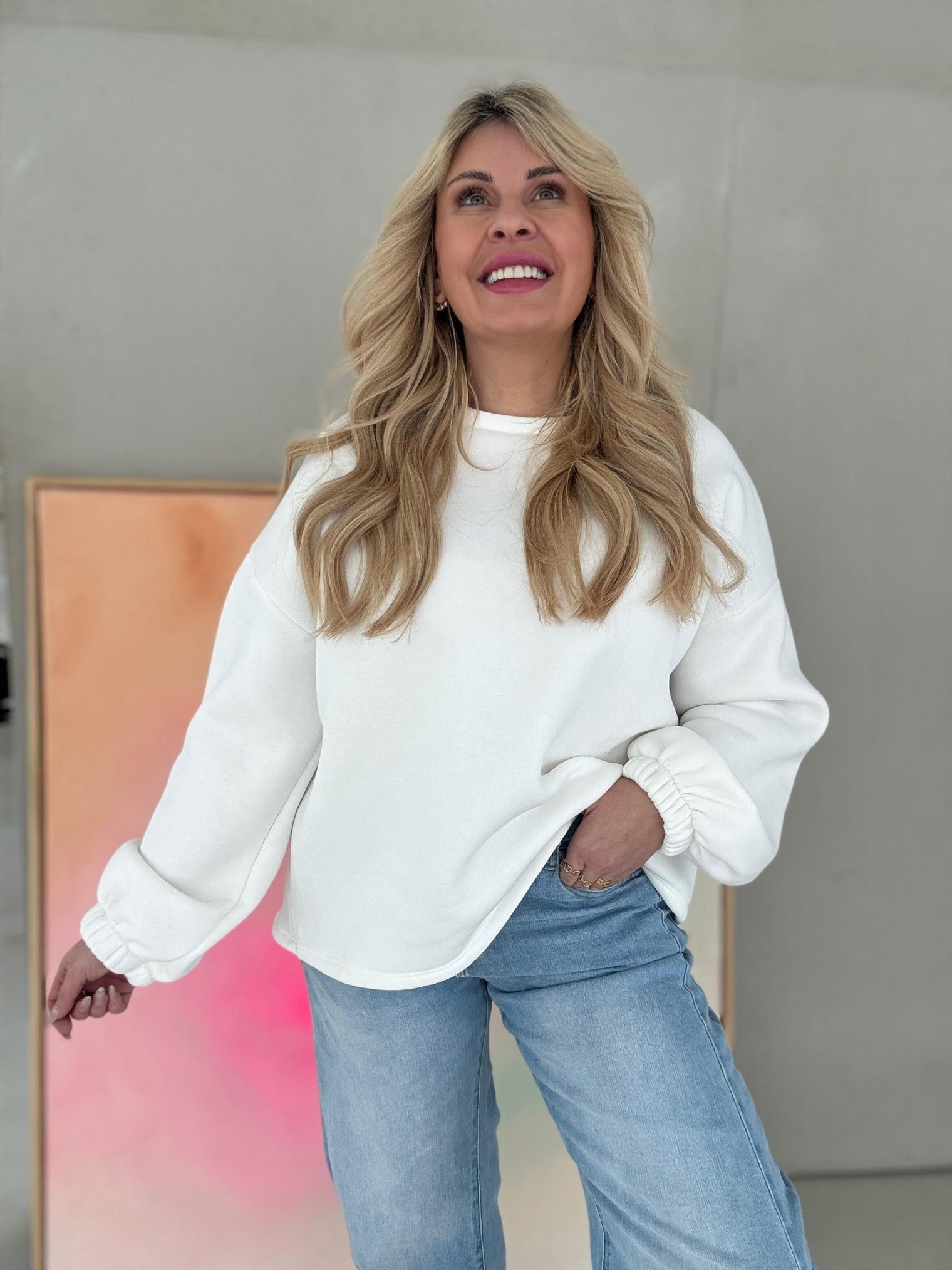 Sweaterweiß GOODVIBES rainbow