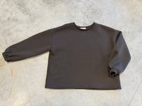 Sweater mit Rückenstickerei CREME DE LA CREME dark chocolate