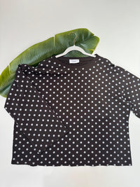 Longsleeve DOTS mit leicht ausgestelltem Ärmel chocolate