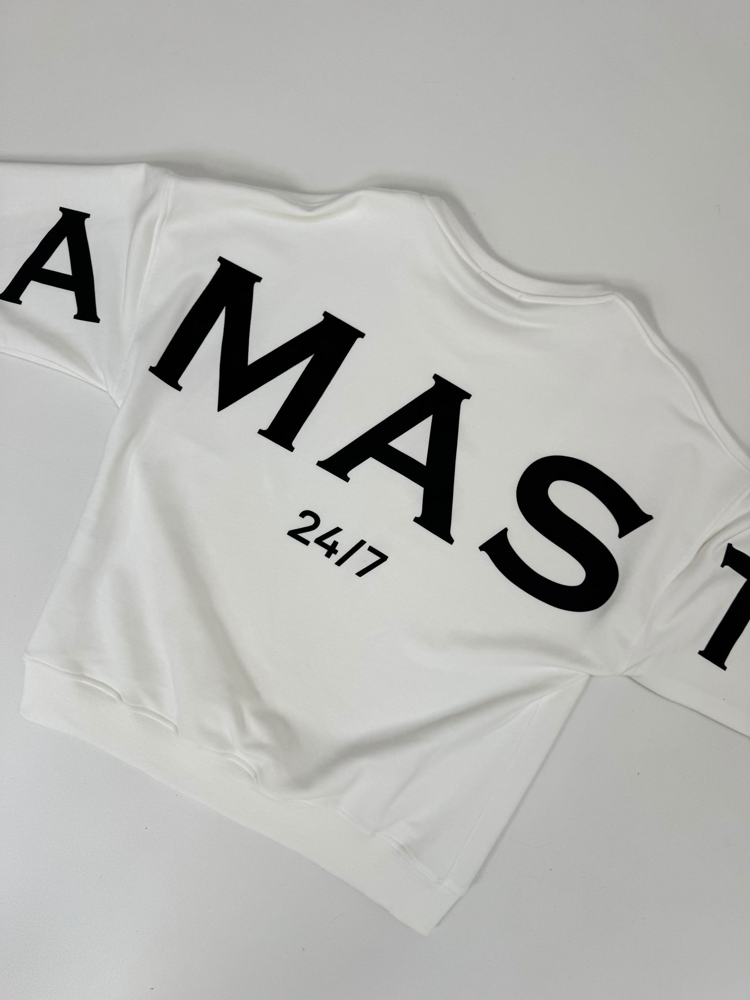 Sweater mit Rückenprint NAMASTE weiß