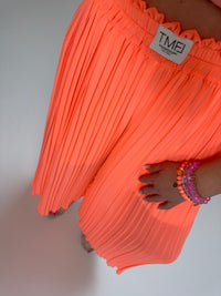 Signature Plisseehose hot peach mit Patch