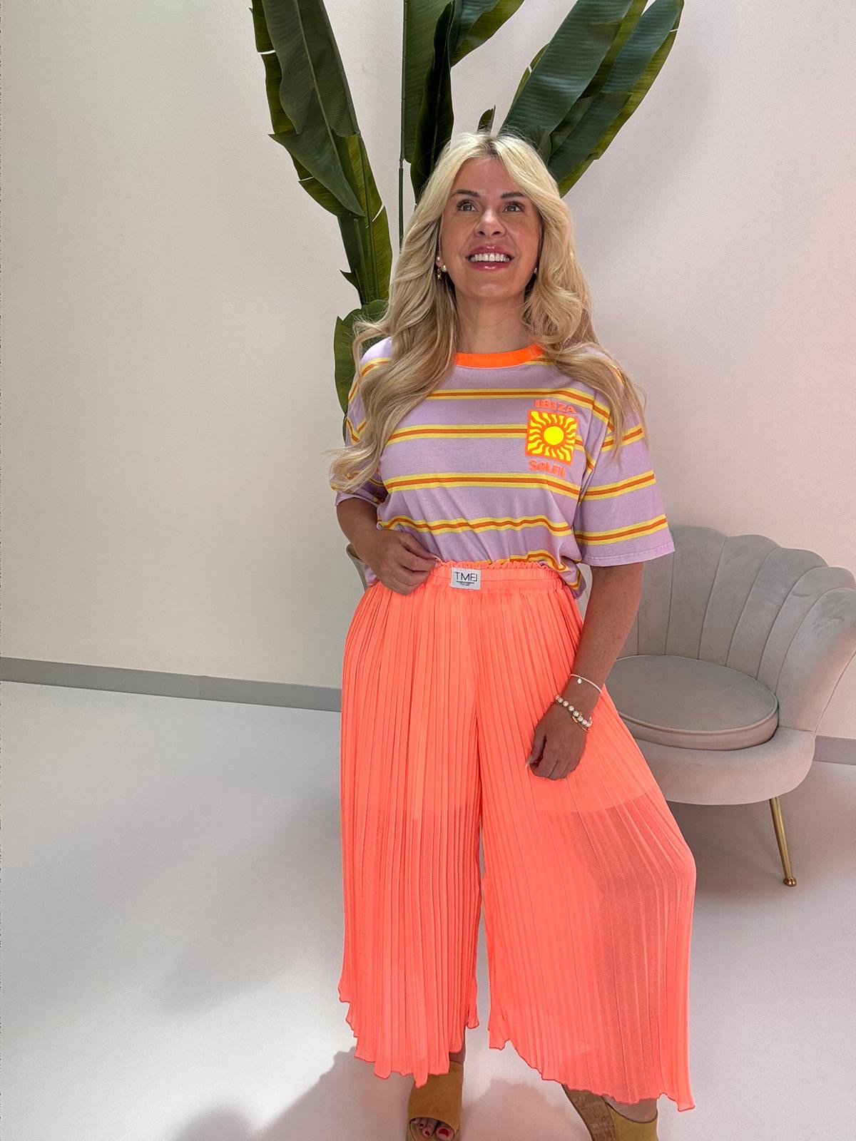 Statement Shirt IBIZA SOLEIL flieder gestreift