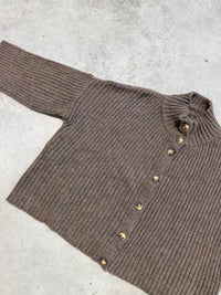 Strickjacke mit Knopfleiste taupe