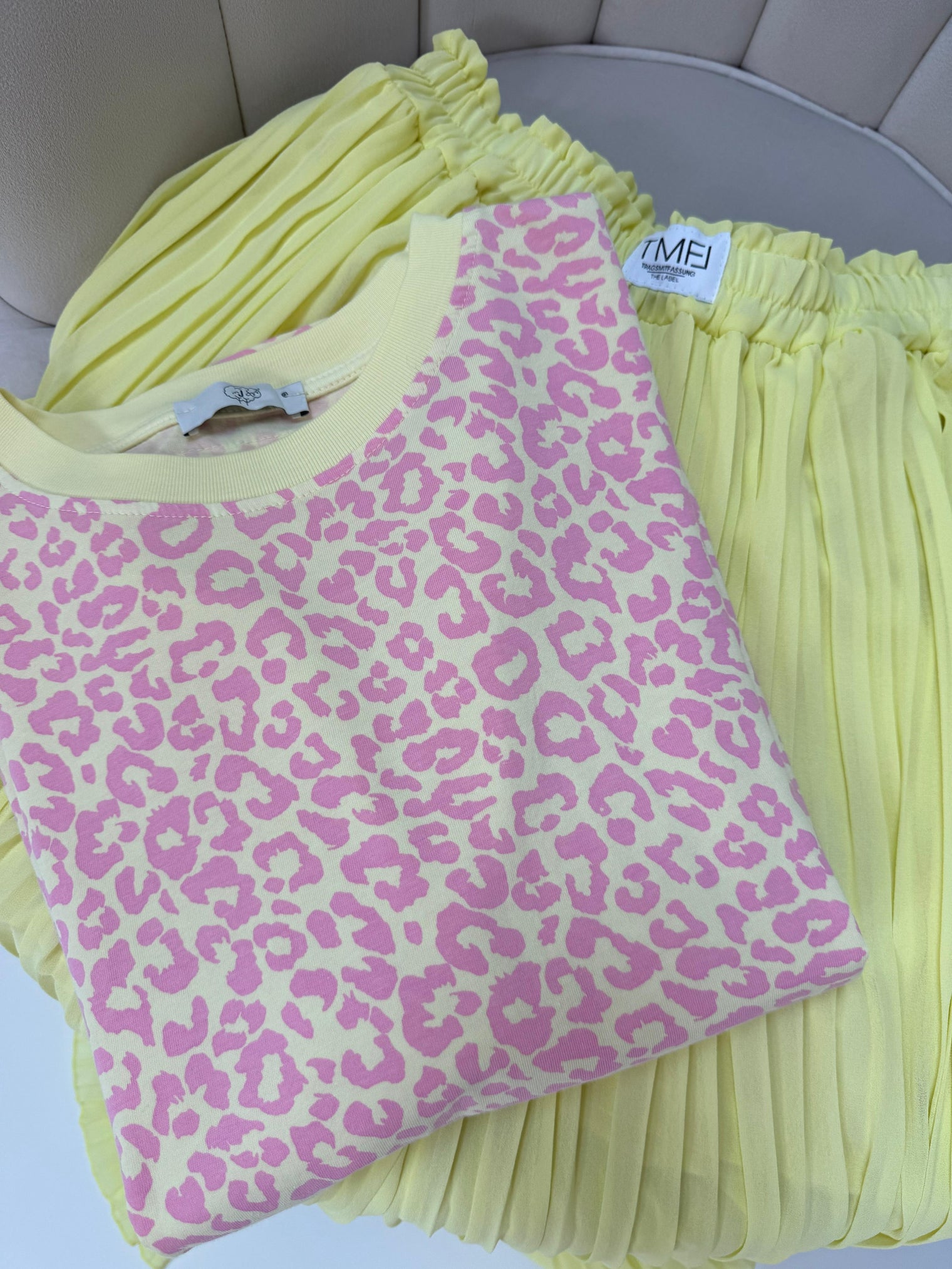 Sweatshirt kurzarm LEO rosa/buttermilk lemon LOVE YOU TO THE MOON