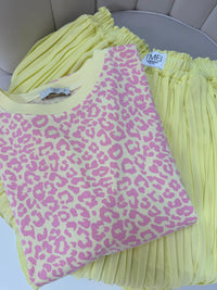 Sweatshirt kurzarm LEO rosa/buttermilk lemon LOVE YOU TO THE MOON