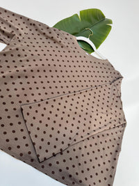 Longsleeve DOTS mit leicht ausgestelltem Ärmel taupe