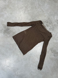 Stretchy Cashmere Langarmshirt Stripes Chokolate luxuriöse Qualität