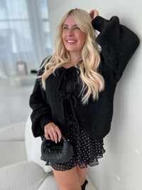 Cardigan COZY DREAMS schwarz zum binden