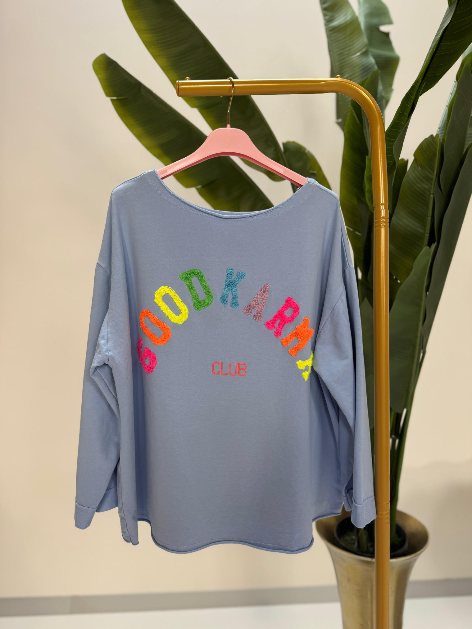 Jersey Pullover hellblau GOODKARMA CLUB