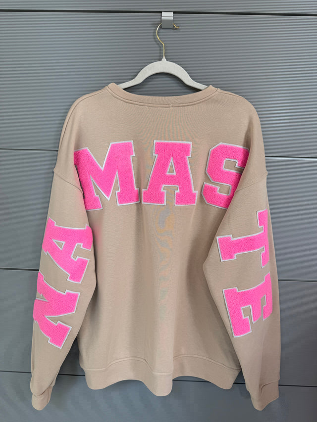 Premium Sweater YOGA CLUB mit Rückenprint