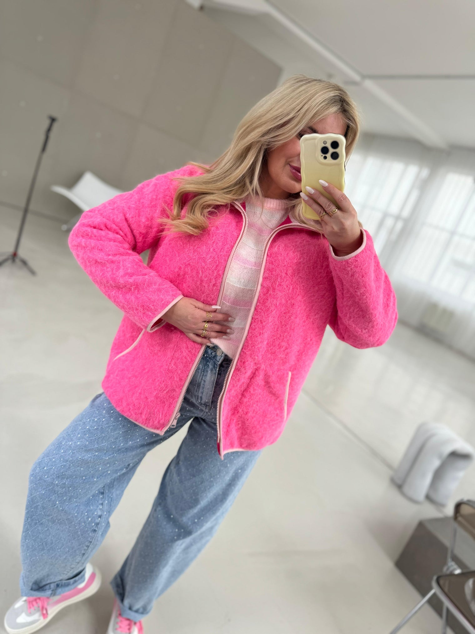 Jacke WARM FEELING pink/pflaume