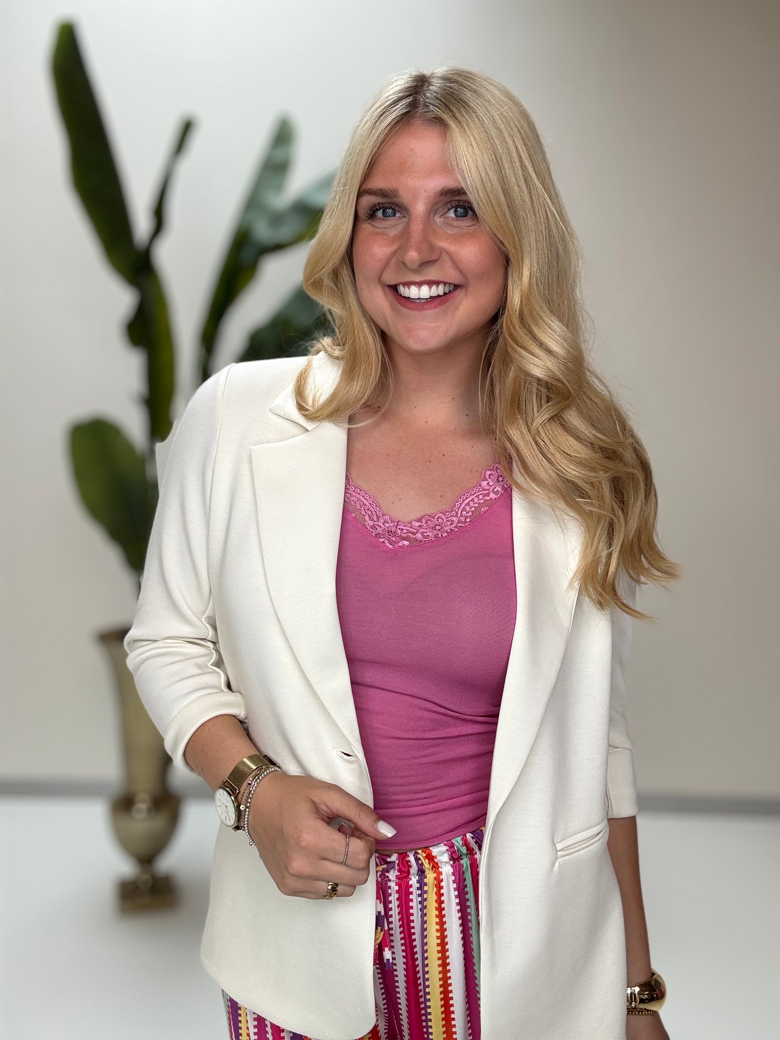 Stretch Blazer LOOK TO THE SKY creme