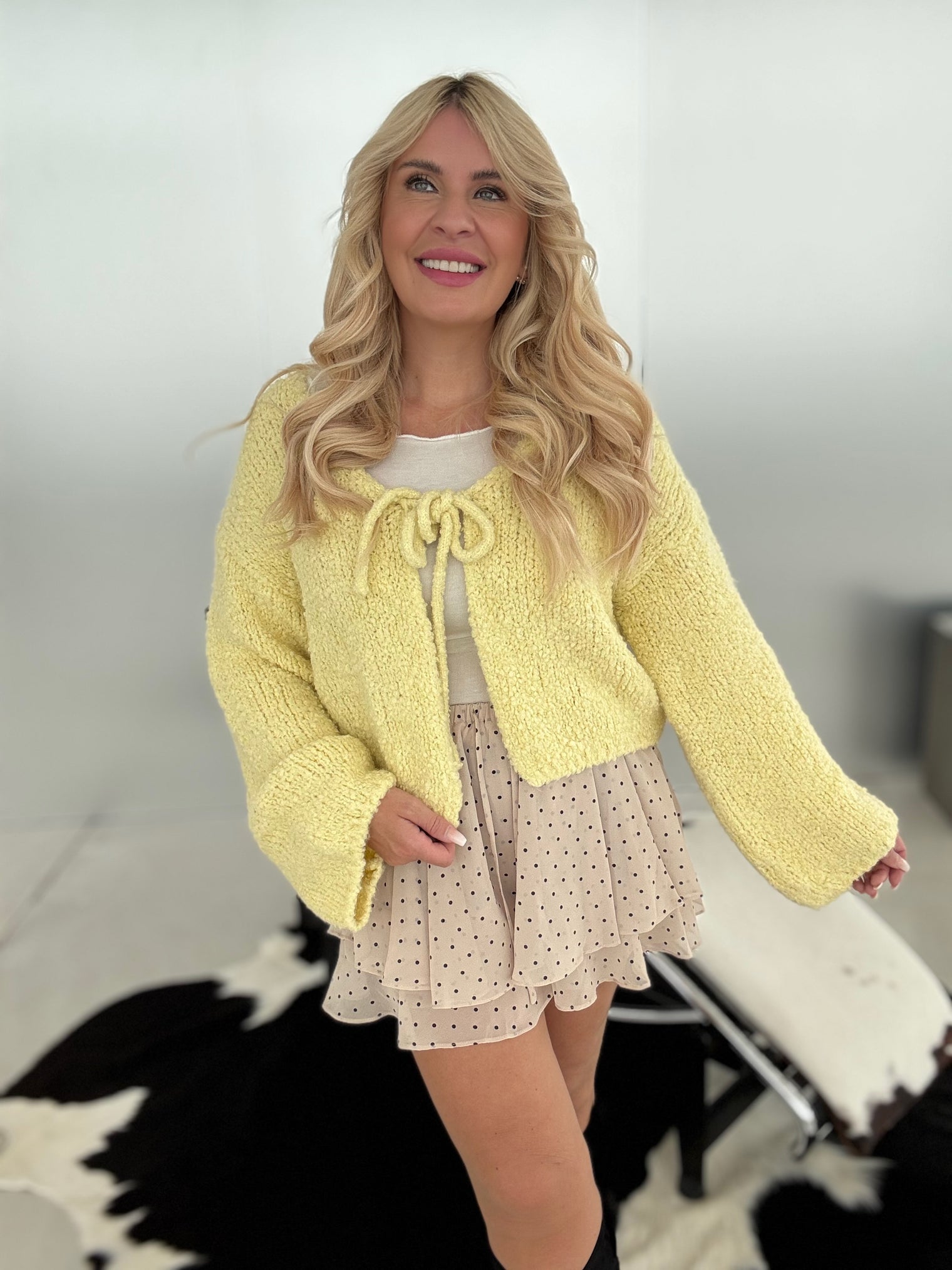 Strickjacke SWEET and Cozy Buttermilk Lemon