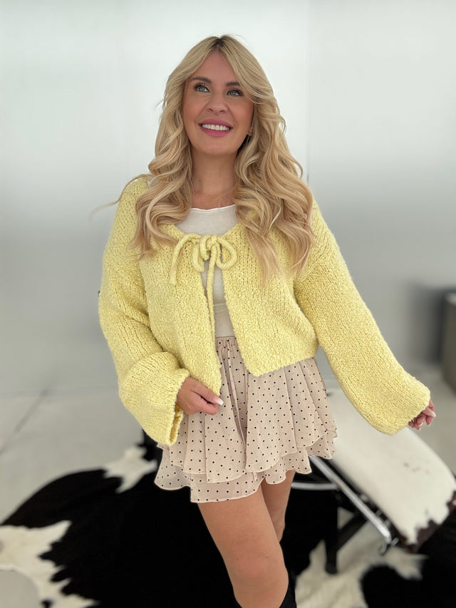 Strickjacke SWEET and Cozy Buttermilk Lemon