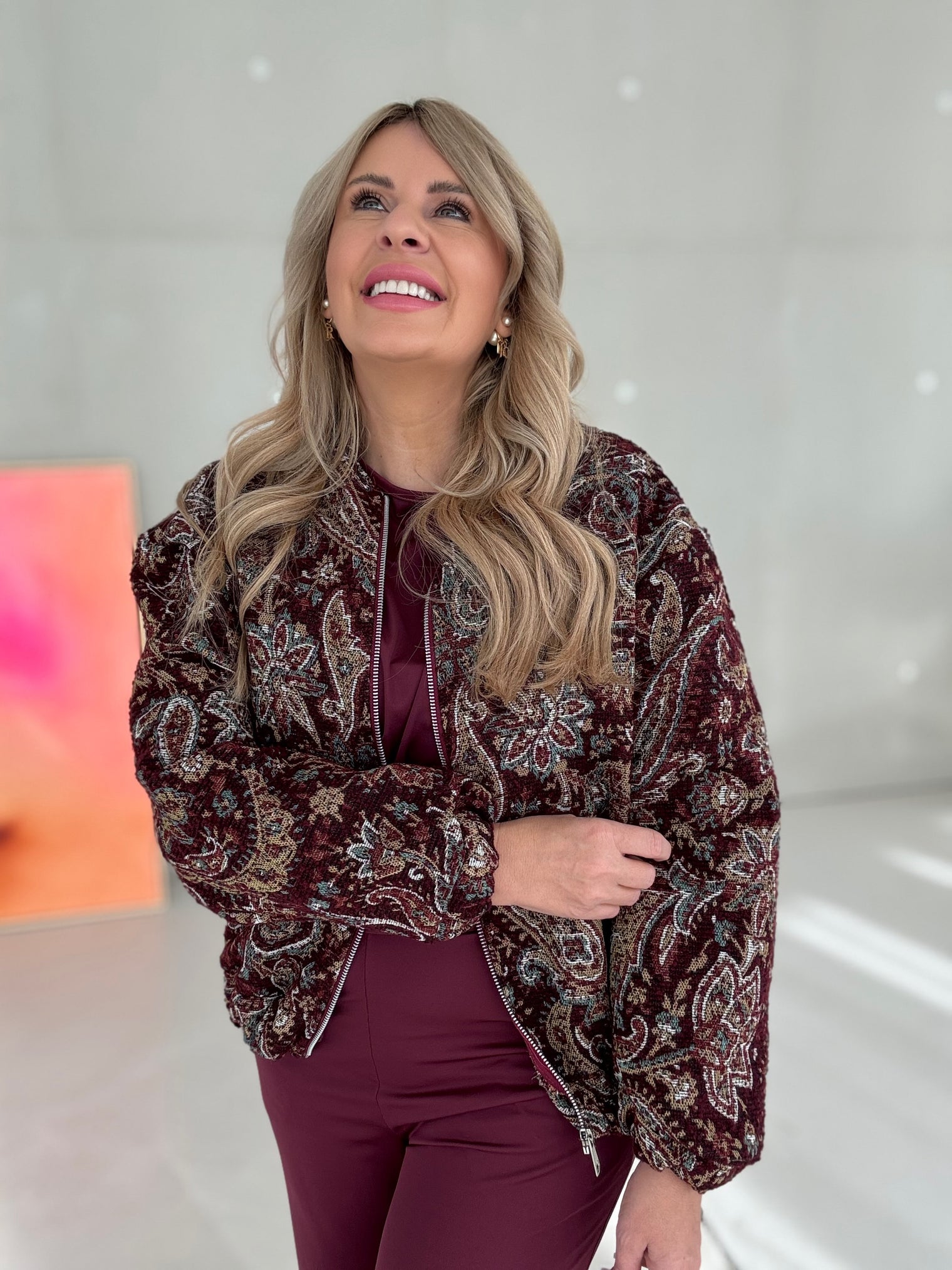 Bomberjacke Autumn Color VIBES burgundy
