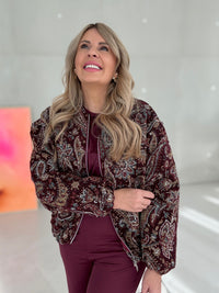Bomberjacke Autumn Color VIBES burgundy