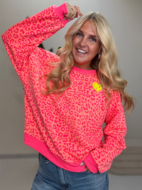 Sweater mit Rückenprint AMOR CLUB peach leo