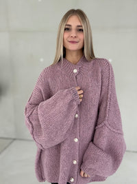 Strickjacke SUPER SOFT altrosa