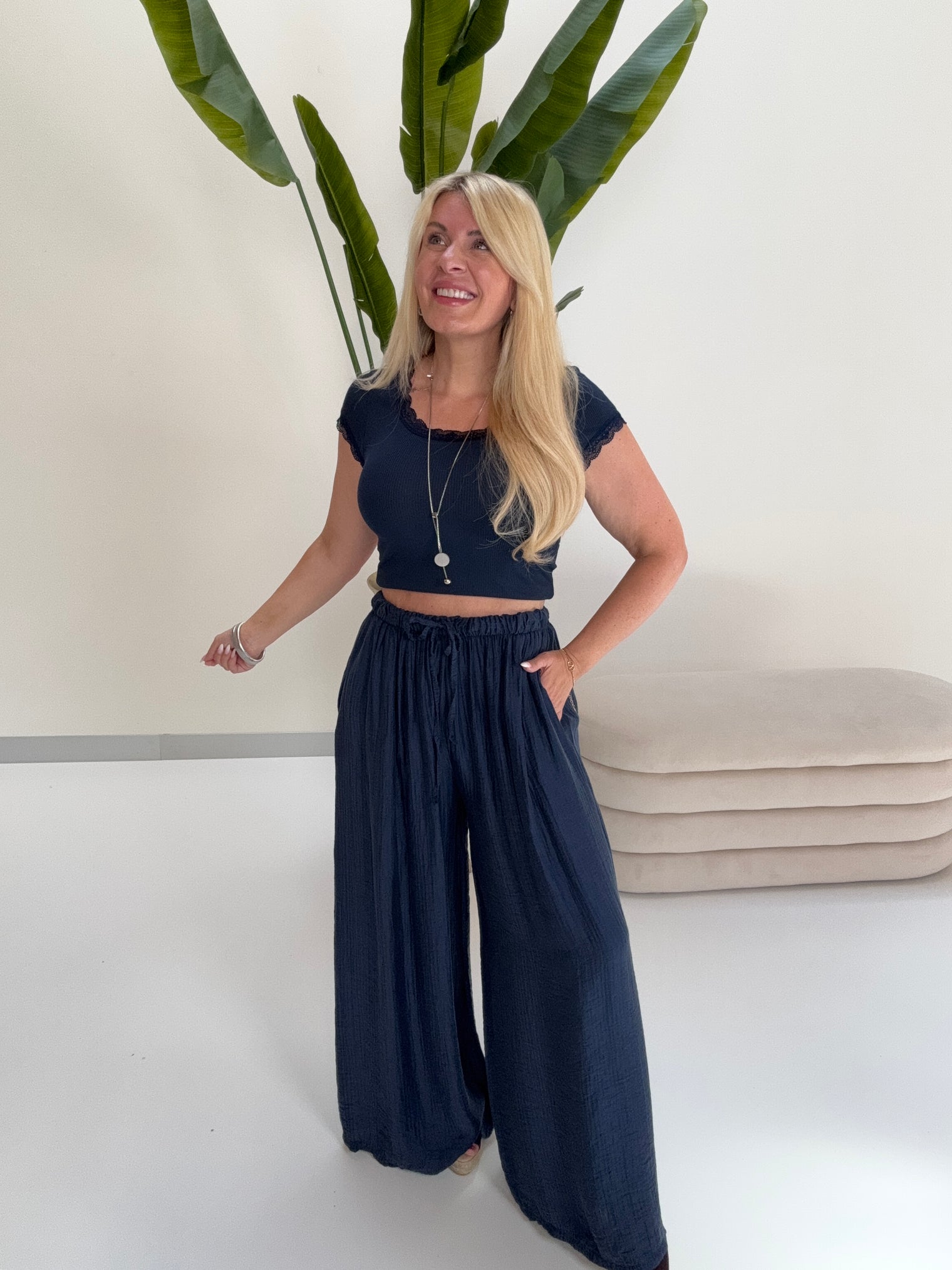 Luftige Hose COMFY GIRL blueberry