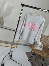 Sweater SOHO hellgrau/rosa