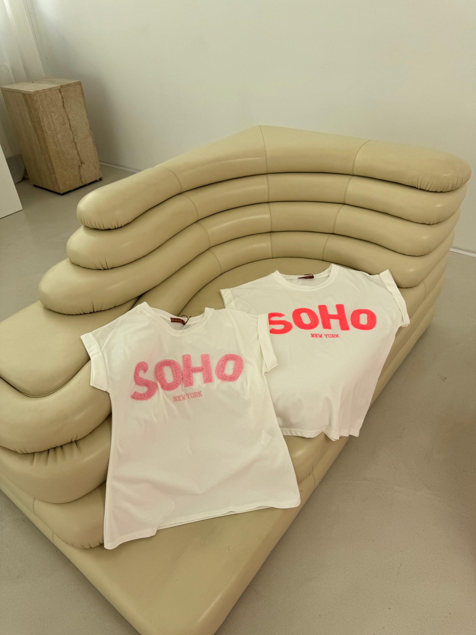 Statement Shirt weiß SOHO rosa