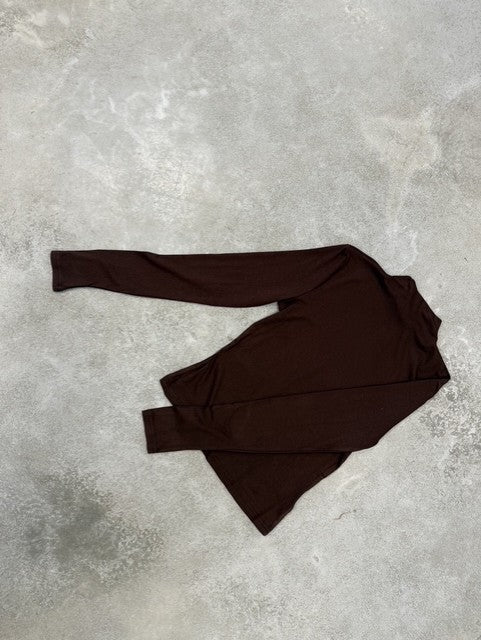 Turtle Neck Viskose Shirt chocolate