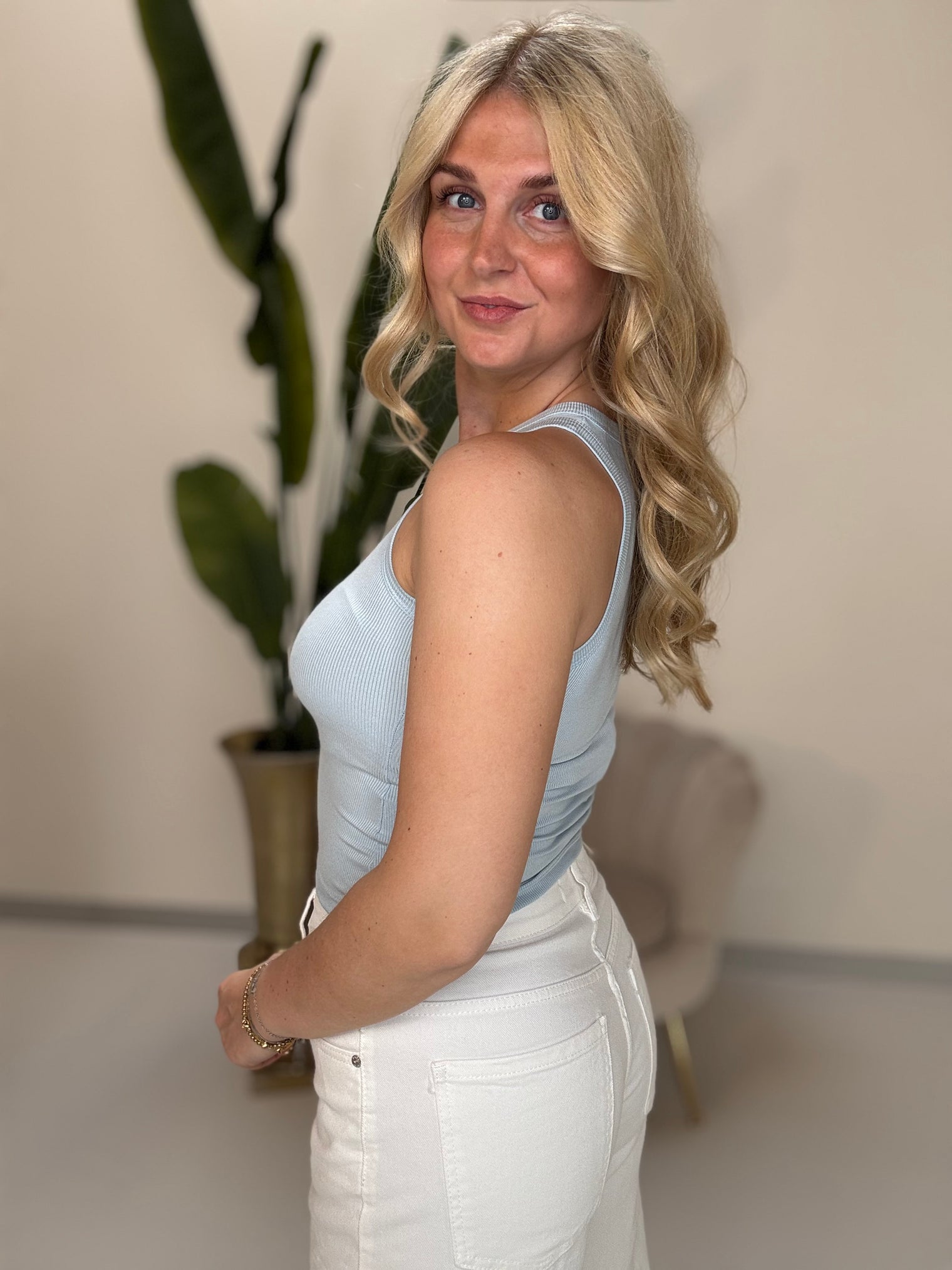 Stretch Top BEST BASIC EVER hellblau