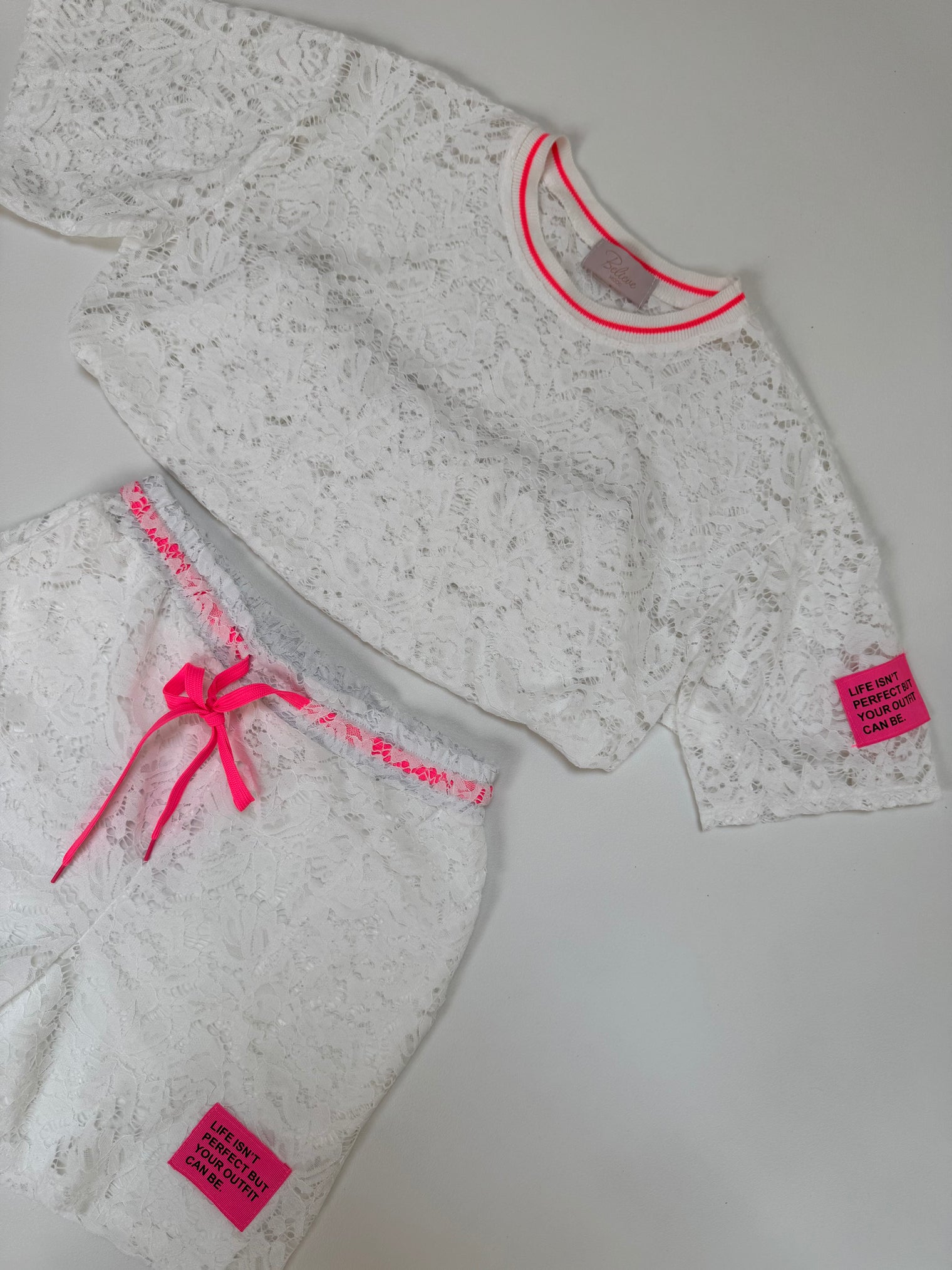 Spitzen Set LACE MEETS PINK mit Patch